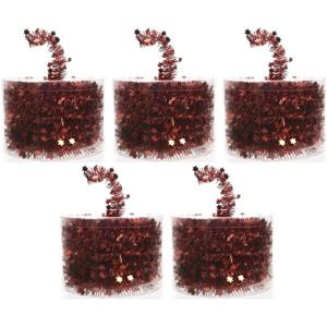 5x Rode kerstboomslingers 700 cm - Kerstslingers