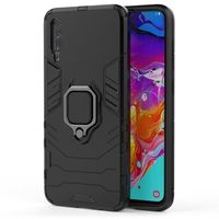 Samsung Galaxy A70 Hybrid Case met Ringhouder - Zwart