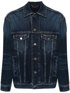 Dolce & Gabbana veste en jean à plaque logo - Bleu