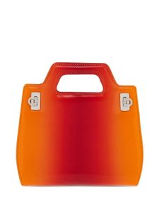 Ferragamo sac à main Gancini à modèle bicolore - Orange