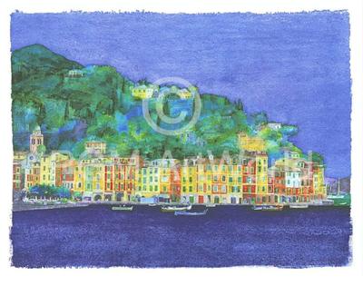 Kunstdruk Ralf Westphal - Portofino / Ligurien 90x70cm