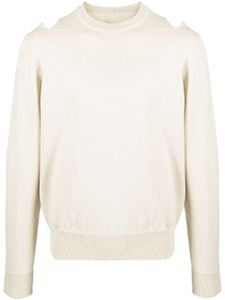 Jil Sander cut-out wool jumper - Tons neutres