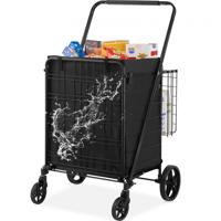 VEVOR Shopping Trolley Shopping Trolley Opvouwbaar 150,5 kg Belaadbare Shopping Trolley Hand Trolley Multifunctionele 600D Oxford Fabric Shopping Trolley Opvouwbaar voor Wasserij, Kruidenier, Camping Gereedschap etc.