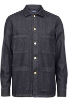 OLYMP SIGNATURE Soft Business Tailored Fit Overshirt antraciet, Effen
