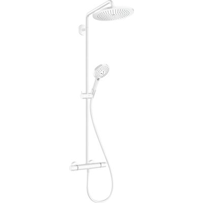 Hansgrohe Croma select Select Regendoucheset - thermostaat - air 1jet - EcoSmart - croma 280 hoofddouche - handdouche 3 standen - mat wit 26890700