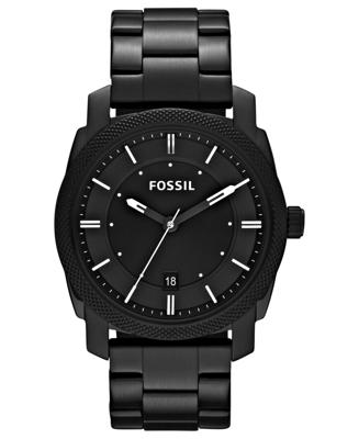 Fossil Heren Machine zwart roestvrij stalen horloge FS4775