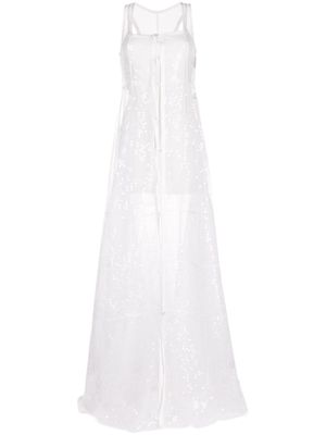 Jacquemus robe La Robe en maille à coupe longue - Blanc
