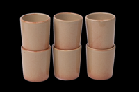 Koffiekopjes set van 6 - 150 ml - 6 persoons - Maia - zandkleurig - Portugees stoneware