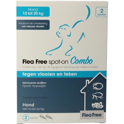 Flea Free Ectoline duo hond 10-20kg pipet (2 st)