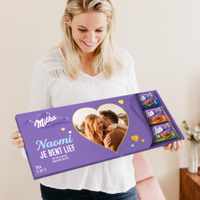 Mega Milka reep met naam en foto bedrukken - 12 repen
