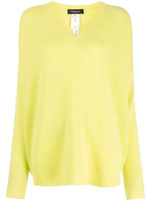 Fabiana Filippi pull en maille fine à col v - Jaune