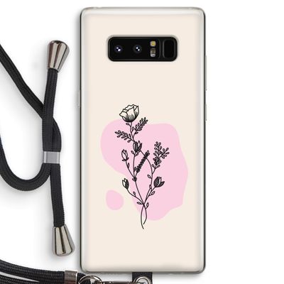 Roses are red: Samsung Galaxy Note 8 Transparant Hoesje met koord