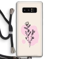 Roses are red: Samsung Galaxy Note 8 Transparant Hoesje met koord