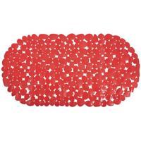 MSV Douche|bad anti-slip mat badkamer - pvc - rood - 39 x 99 cm