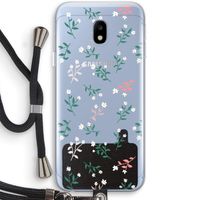 Small white flowers: Samsung Galaxy J3 (2017) Transparant Hoesje met koord