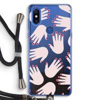 Hands pink: Xiaomi Mi Mix 3 Transparant Hoesje met koord