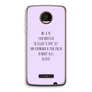 Relatief: Motorola Moto Z Force Transparant Hoesje