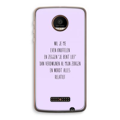 Relatief: Motorola Moto Z Force Transparant Hoesje