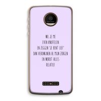 Relatief: Motorola Moto Z Force Transparant Hoesje