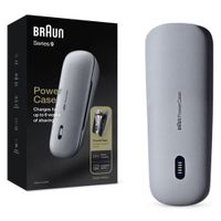 Braun PowerCase Travel Shaver oplaadetui, zilver, compatibel met Series 9 en Series 8 elektrische scheerapparaten - thumbnail