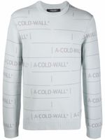 A-COLD-WALL* pull en maille intarsia - Gris - thumbnail