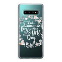 Diamonds: Samsung Galaxy S10 Plus Transparant Hoesje