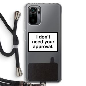 Don't need approval: Xiaomi Redmi Note 10 Pro Transparant Hoesje met koord