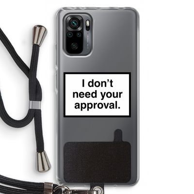 Don't need approval: Xiaomi Redmi Note 10 Pro Transparant Hoesje met koord