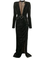 Philipp Plein robe longue Aphrodite à ornements - Noir - thumbnail