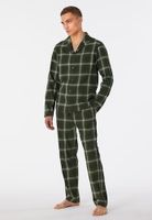 Schiesser Schiesser Pyjama Long dark green 180276 52/L