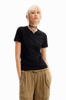 Geribd T-shirt met patch - BLACK - XL