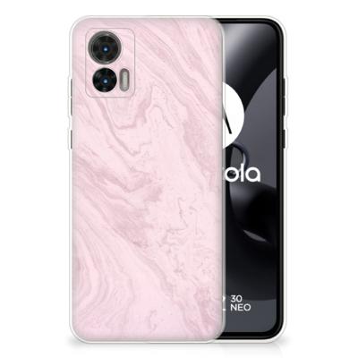 Motorola Edge 30 Neo | TPU | Siliconen hoesje | Marble Pink - Origineel Cadeau Vriendin