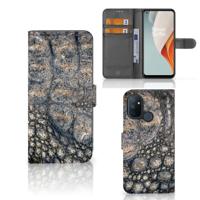 OnePlus Nord N100 | Telefoonhoesje | Met pasjeshouder | Krokodillenprint
