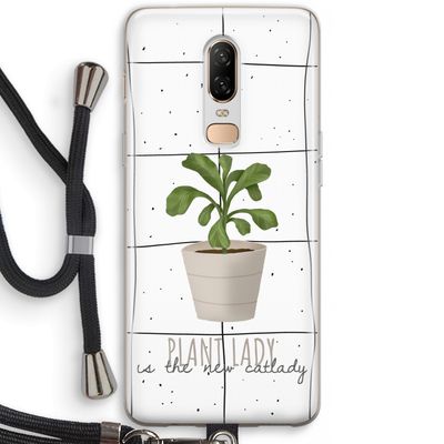Kamerplant op vensterruit: OnePlus 6 Transparant Hoesje met koord