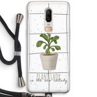 Kamerplant op vensterruit: OnePlus 6 Transparant Hoesje met koord