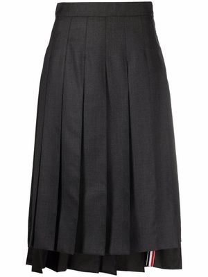 Thom Browne jupe mi-longue plissée - Gris