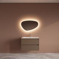 Badmeubelset BWS Riga Met Asia Wastafel Wit 80 cm Latte Boss & Wessing