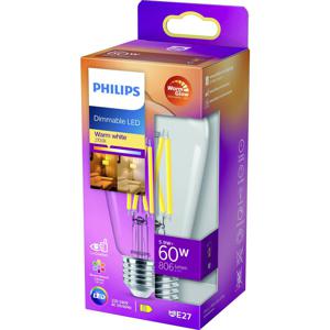 Philips Lighting 871951432391900 LED-lamp Energielabel D (A - G) E27 Speciale vorm 6 W = 60 W Warmwit (Ø x l) 64 mm x 140 mm 1 stuk(s)