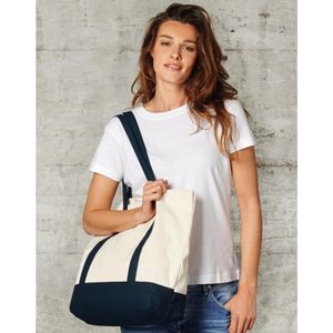 Beige strandtas 47 x 39 cm