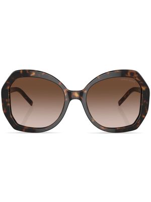 Giorgio Armani lunettes de soleil à monture oversize - Vert