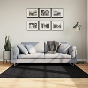 VidaXL Vloerkleed pamplona shaggy hoogpolig modern 160x160 cm zwart
