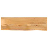 Tafelblad met natuurlijke rand 100x20x2,5 cm massief mangohout - thumbnail