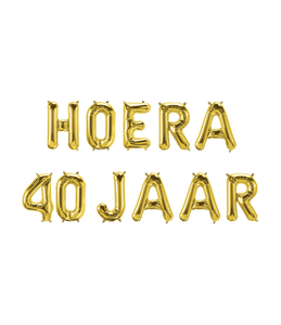 Folie ballon hoera 40 jaar