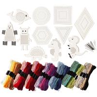 Creativ Company Groepsset figuren met borduurgaren, afm 8-17 cm, diverse kleuren, 1 set
