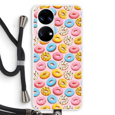 Pink donuts: Huawei P50 Transparant Hoesje met koord