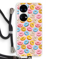 Pink donuts: Huawei P50 Transparant Hoesje met koord