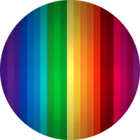 Vinyl regenboog tapijt ronde strepen