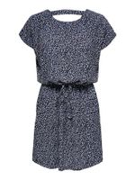 ONLY jurk ONLMARIANA van gerecycled polyester zwart/donkerblauw - thumbnail