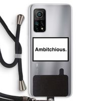 Ambitchious: Xiaomi Mi 10T 5G Transparant Hoesje met koord