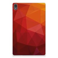 Back Cover voor Lenovo Tab P11 | P11 Plus Polygon Red